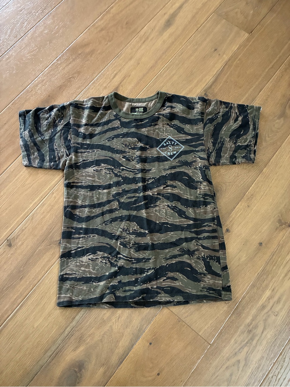 Tiger Camo Short Sleeve Tee - Olive/Black